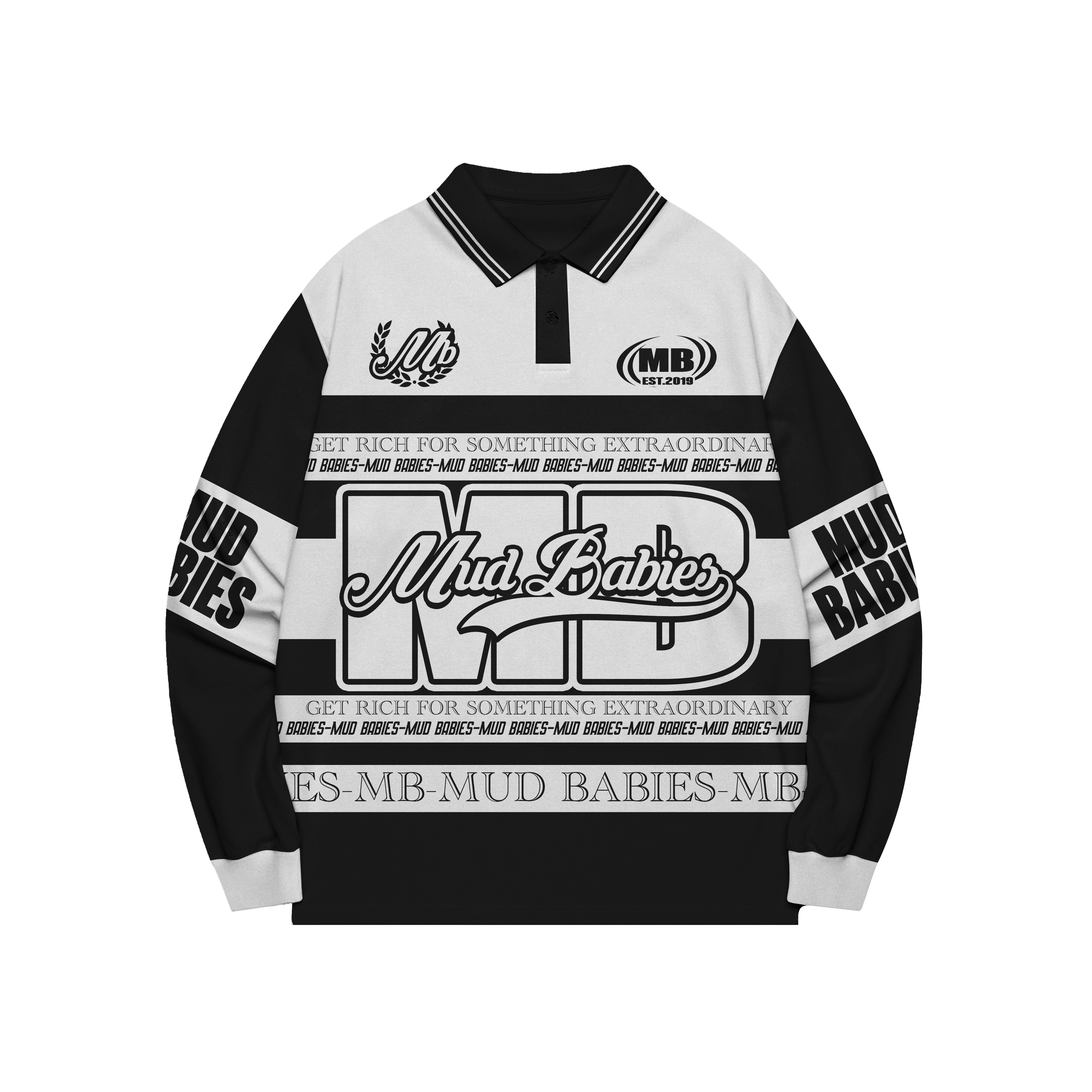 GET RICH RUGBY COLLAR SHIRT