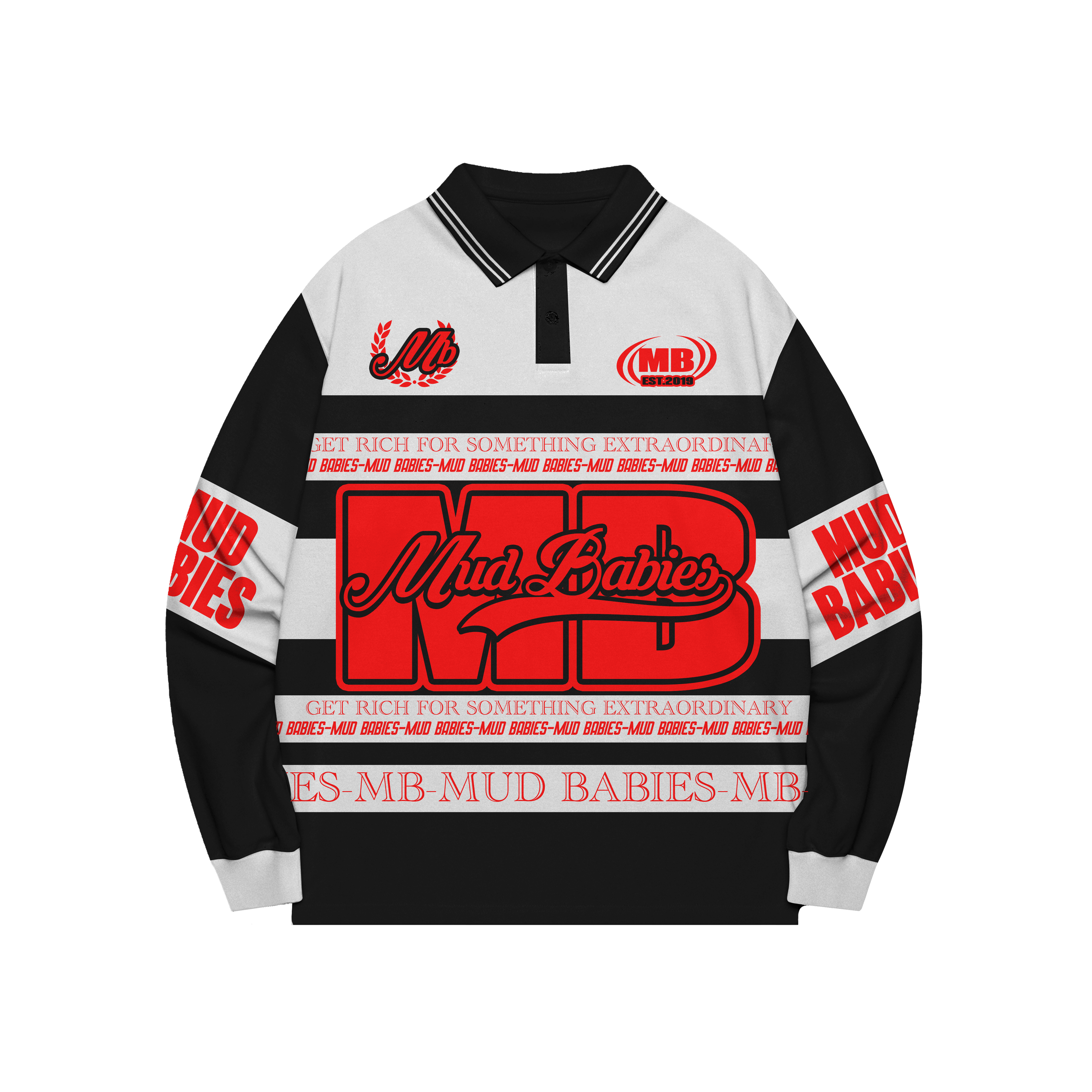 GET RICH RUGBY COLLAR SHIRT